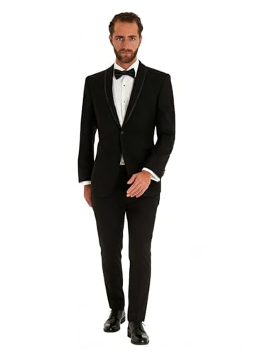 Blazer costume tuxedos hommes à col châle un bouton veste bal dîner