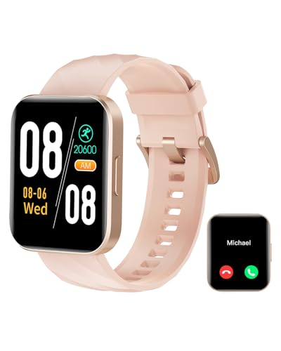 Immagine prodotto: RUIMEN Smartwatch Donna Chiamate e Whatsapp Smart Watch con Saturimetro Contapassi Cardiofrequenzimetro Fitness Tracker Ciclo Mestruale Multisport Orologio Smart Android iOS Compatibile Rosa