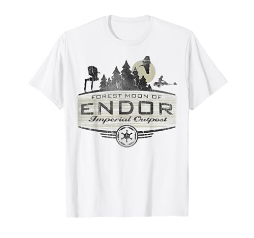 T-shirt Star Wars Forest Moon pour fan de science-fiction et mode rétro vintage