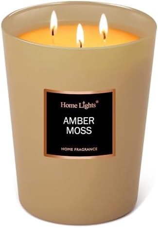 HomeLights Scented Candles, 33.3 oz Large Jar, Natural Soy Candle...