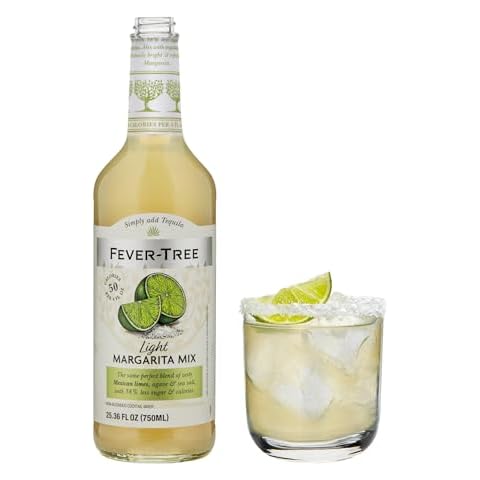 Fever-Tree Light Margarita Mix - Lower in Calories & Sugar - Premium Quality Mixer - Skinny Cocktails & Mocktails - Craft & Batch Drink Mix – Naturally Sourced Ingredients - Non Alcoholic - 750 ML Glass Bottle Cover