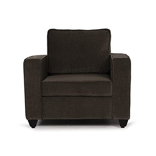 Image of Wakefit Sofa Set | 3 Year Warranty | Sofa 6 Seater, 6 Seater Sofa for Living Room, Wooden Sofa Set, Sofa Set 3+2+1 Seater - Napper(Malphino : Dark Earth)