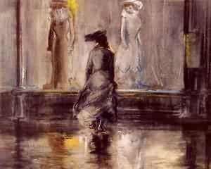 Peinture à l'huile Window Shopping d'Everett Shinn pour sublimer votre décoration de salon