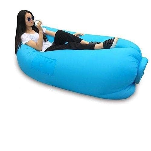 1Pc Portable Camping Inflatable Lounger Sofa, Made with Polyethylene, Lounger Air Sofa Couch Bed, Waterproof with Carry Bag for Indoor/Outdoor Hiking, Camping, Beach (Multicolor)-image-27