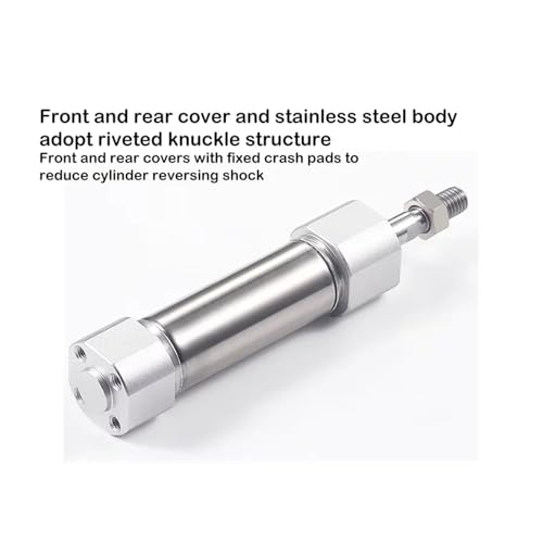 Vérin pneumatique MG25x100 en acier inoxydable double effet - 6