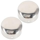 CORHAD Handlauf Endkappen mit Schrauben Loch 50mm 2 Stück aus Edelstahl Robuste Rohrabdeckung Silberne Rohrschutz Zierleiste für Treppengeländer und Schulen für Metallrohre