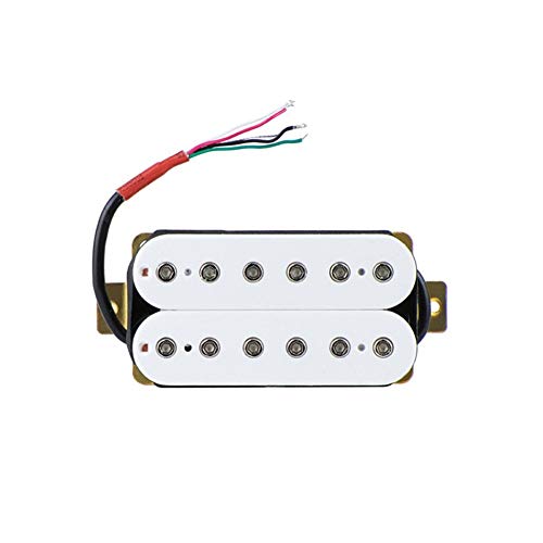 エレキギターのピックアップ二重コイルピックアップコイルセットアクセサリーピックアップネジ 楽器部品管楽器アクセサリー 家族でのパーティー アウトドア レジャー学校での演奏初心者 音楽 (Color : White)