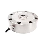 ATO 1000kg Load Cell, Tension and Compression Load Cell Pancake Circular Load Cell, Low Profile, Strain Gauge for Platform Scale, Truck Scale, Rail Weighbridge