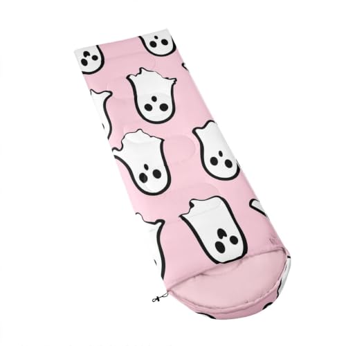 Feelyou Bolsa de Dormir Infantil Halloween con Diseño de Fantasma, Portable, Impermeable, Ligera, Tamaño Niños a Adultos, 3 Temporadas, Rango 41°F a 77°F miniatura 3