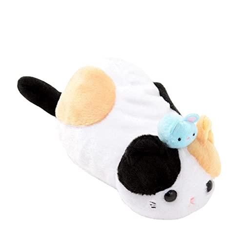 GIVBRO Estuche de lápices de dibujos animados con gato de animales y peluche, suave, almacenamiento de cosméticos, estuche de lápices (gato de siesta), 1 unidad Cover