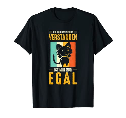 Divertido diseño de gatos – Mir Doch Egal Kätzchen Mittelfinger Camiseta