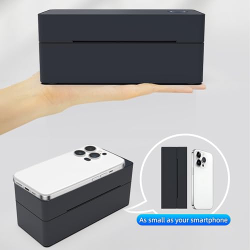 Thermal Label Printer 4x6 Shipping Label Maker for Small Businesses, Support Android, Mac, iPhone and Windows, High Printing Speed Wireless Barcode Sticker Label Machine (USB + Bluetooth Port) - Image 4