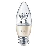 Philips 457192 40 Watt Equivalent Dimmable B12 Decorative Candle LED Light Bulb With Warm Glow Effect, 10-Pack