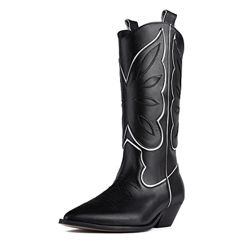 Bottes Western Femme L37 Santiags en Cuir Confortables