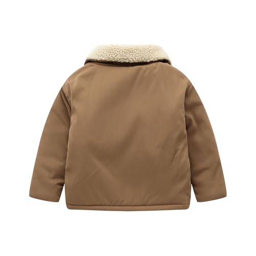 Mud Kingdom Boy Winter Jacket Thick Warm Fleece Long Sleeve Lapel Solid Coat Casual Outerwear2