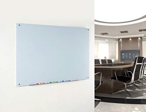Audio-Visual Direct White Magnetic Glass Dry-Erase Board Set - 17 3/4 X 23 5/8 Inches - #TOP5