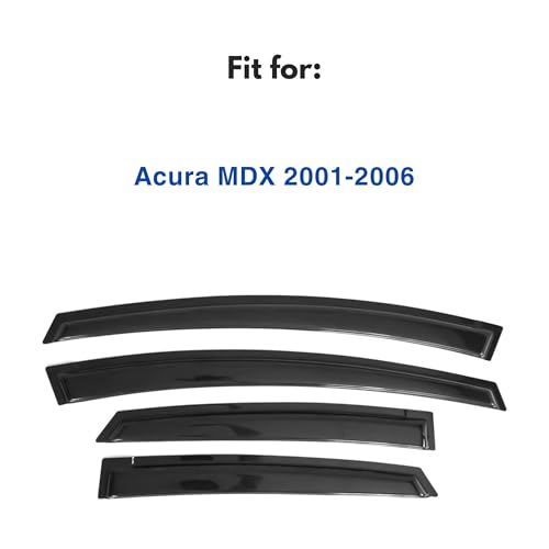 Image of IG Window Visors Fit for 2001-2006 Acura MDX, Out-Channel Rain Guards Vent Wind Deflectors 4PC, Car Accessories for 01-06 Acura MDX