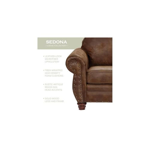 Sillón con Ottoman Microfibra Marrón Rústico miniatura 4