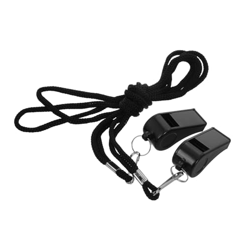 Silbatos de supervivencia 2 piezas con cuerda negra miniatura 7