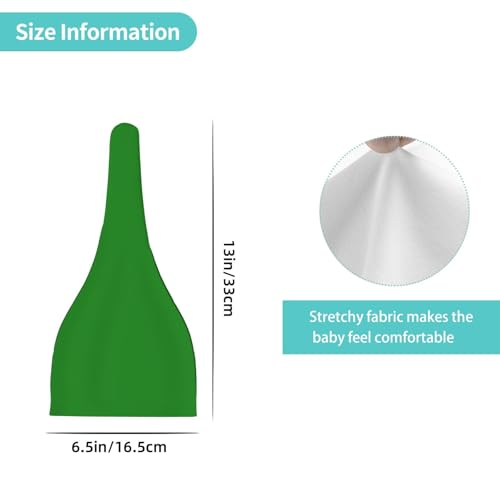 Newborn Baby Hat, Solid Forest Green Print Soft Top Knot Beanie Cap, Cute Baby Headwear for 0-6 Months4