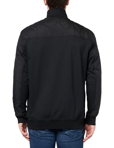 Image of BOSS Men's Quilted Detail Zip Up Jersey Jacket