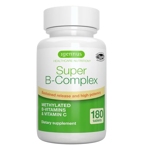 Igennus Super B-Complex Methylated B-Vitamins, MTHFR Supplement with Methylfolate &