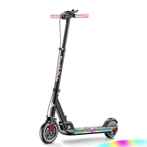 FanttikRide T9 Apex Patinete Eléctrico para Niños de 1,3 a 1,7 m, Motor 200 W, Luces LED, Altavoz Bluetooth, Velocidades de 11/16/19 km/h, Altura Ajustable, Plegable, hasta 40 Minutos de Uso, Sin Abe