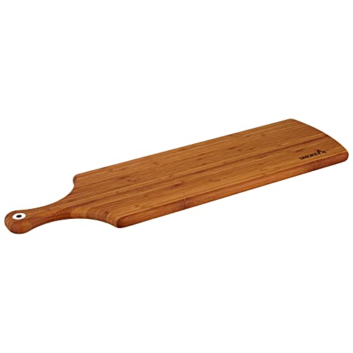 smokemax® L Servierbrett dark bamboo (ca. 59x17x2cm), Schneidebrett, Designbrett aus natürlichen Bambusholz (100% mit natürlichen Ölivenöl… – Ansicht 1
