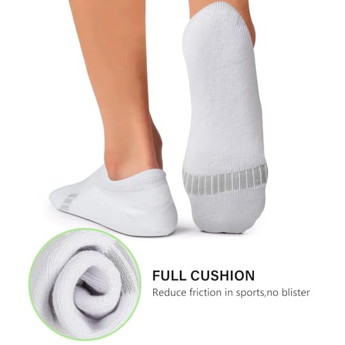 Image of Amutost Womens No Show Socks Anti-Slip Cushioned Breathable 5-10Pairs