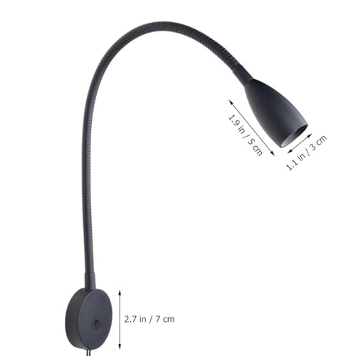 Lámpara de pared de aluminio Outanaya negra con foco flexible LED de 3w resistente para interiores 4