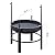 OutVue 26 inch Fire Pit with 2 Grills &1 Rotisserie Kit, Wood Burning Fire Pits for Outside with Poker & Round Waterproof Cover, BBQ& Outdoor Firepit 2 in 1 for Patio, Picnic, Party