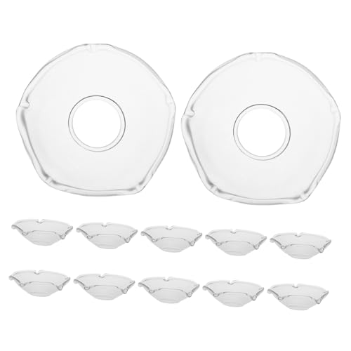TOGEVAL 12pezzi Protezione Antigoccia Per Candele Trasparente Supporto Per Candele Fluttuanti Raccoglitore Per Cera Per Casa e Ristoranti
