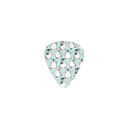 踊っているペンギン デザインギターピック guitar pick ティアドロップ型 エレキギター/アコースティックギター/クラシックギター/ベース等の練習に最適な12枚セット