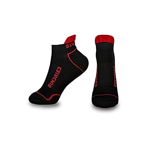 Sundried Recycled Running Socks Anti Blister Cushioned Ankle Socks for Running (Black, 39-43) Cover