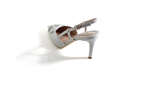 Image of Women Heeled Slingback Sandals Closed Pointed Toe Stiletto High Heels Slip-On Buckle Pumps Backless Evening Prom Party Dress Shoes 5.5-12US