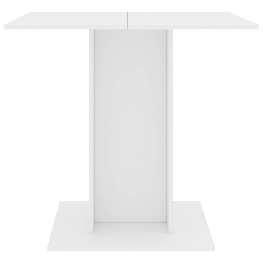 Stół do jadalni biały 80 x 80 x 75 cm materiał drewnopochodny