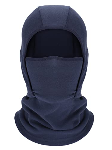 Honoson 1 Hole Kids Ski Mask Winter Balaclava Warm Kids Full Face Mask Cover Windproof for Boys Girls Outdoor Sports(Navy Blue)