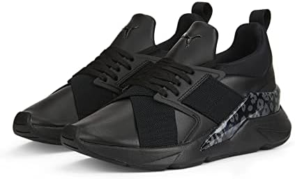 PUMA Women's MUSE X5 Sneaker, Puma Black, 9.5 | Image 4