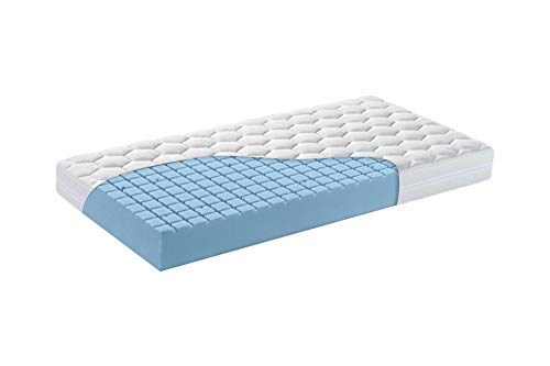 BeCo Matelas 80 x 200 cm Duo Gel Comfort Dureté H2 Moyen/Matelas en mousse gel certifié Öko-Tex Matelas orthopédique 7 zones Hauteur 20 cm Matelas fabriqué en Allemagne