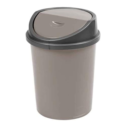 Paris Prix - Poubelle De Salle De Bain shivo 1,5l Taupe Cover