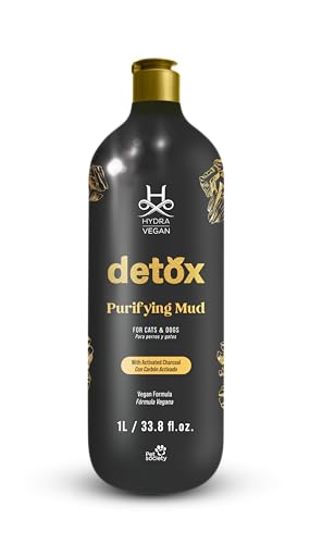 Hydra Vegan Detox Purifying Mud for Dogs and Cats, Clarifying-Mud Bath Wash Made with Activated Charcoal, 33.8 Ounces