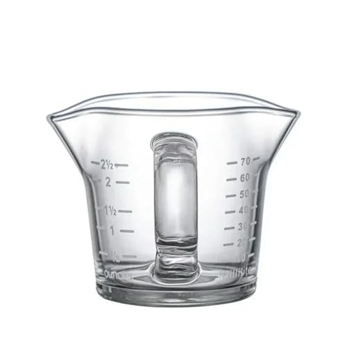 YXDP Tazza Graduata in Vetro bricco per Latte e caffellatte a Doppia estremità, misurino per caffè, stoviglie da Cucina per Uso Domestico