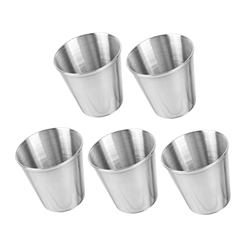NAMOARLY 5pcs Stainless Steel Sauce Cups Dipping Cups for Sauces Condiments Dressings Lightweight for Parties Banquets and Meal Prep