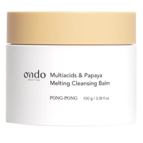 Ondo Beauty 36.5 MULTIACIDS & PAPAYA CLEANSING BALM, bálsamo limpiador facial, desmaquillante aceite con extracto de papaya, 100gr