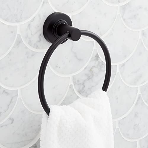 Signature Hardware 483951 Lexia 6-5/16" Wall Mounted Towel Ring - Matte Black