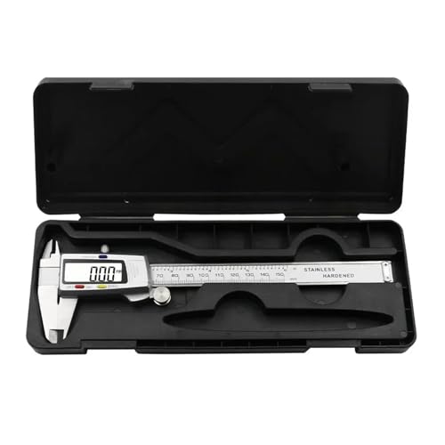 Pied à coulisse vernier en acier noir inoxydable haute résistance 6 pouces