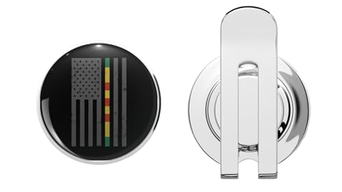 1080 Graphics American Flag with Vietnam Ribbon Stripe for Vietnam Veteran Golf Hat Clip with Magnetic Ball Marker – Durable Metal Accessory for Golfers