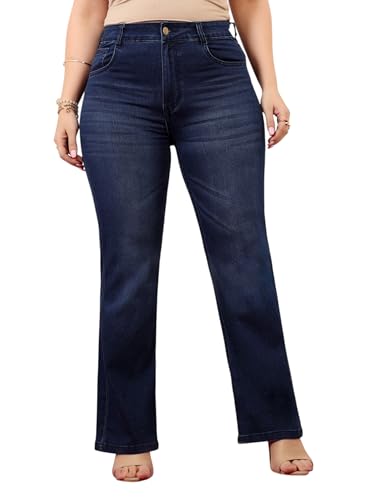 Image of Miss Chase A+ Women's High Rise Regular Stretchable Denim Bootcut Shaping Jeans