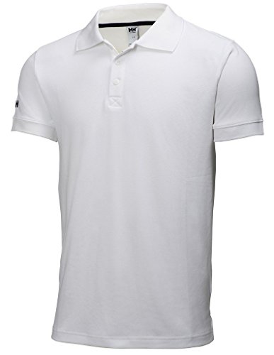 Helly Hansen Hombres Crewline Polo, Blanco, L