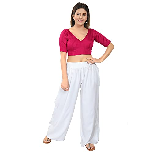Image of Vamas Women's Silk Padded Self Design Half Sleeve Readymade Saree Blouse (VFJ-140)